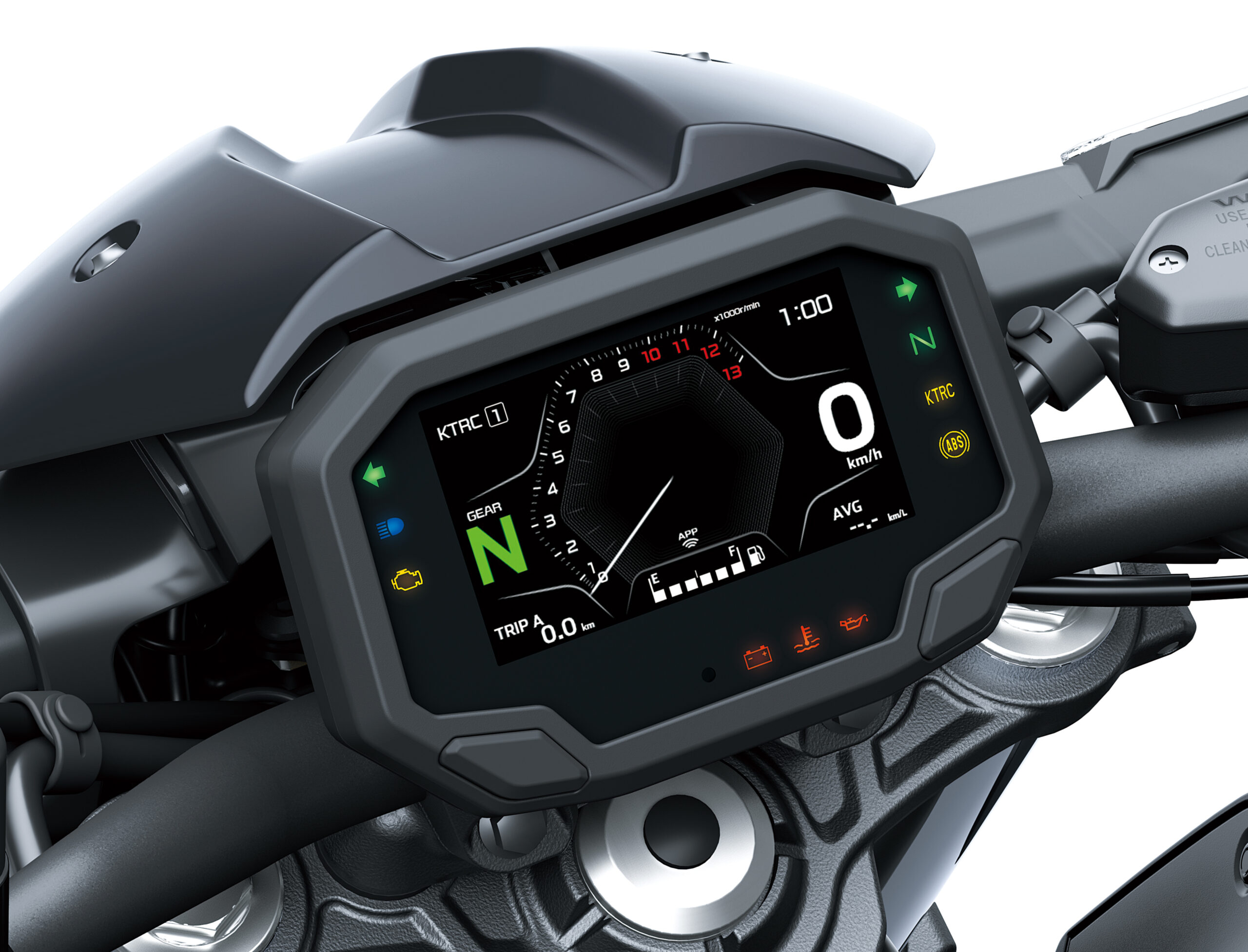 TFT-display en Rideology-connectiviteit op de Kawasaki Z650 S 2025